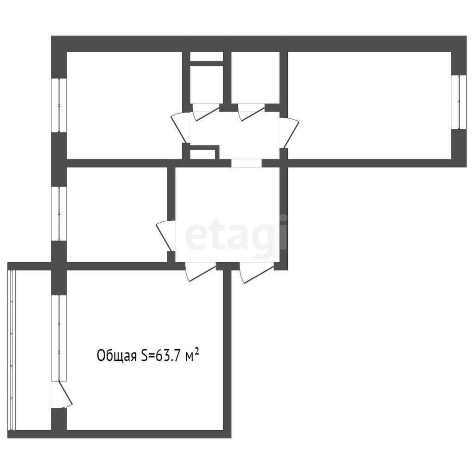 квартира г Кемерово р-н Рудничный Ulitsa Institutskaya, 12А, Kemerovo, Kemerovskaya oblast, Russia, 650002 фото 14