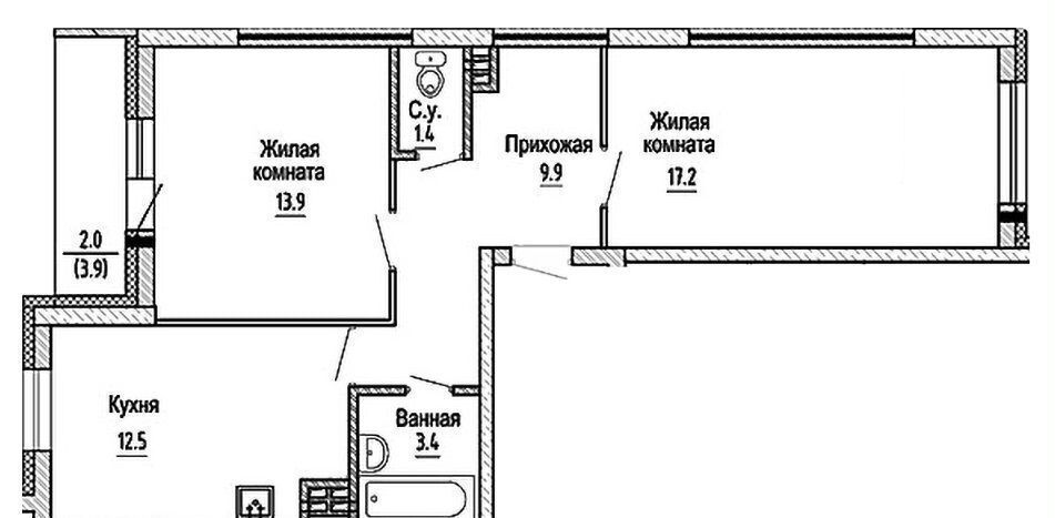 квартира г Новосибирск р-н Кировский ул Бородина 2 ЖК «Новые Матрёшки» фото 4