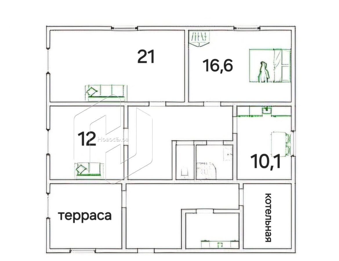 дом р-н Лямбирский д Николаевка ул Зеленый Дол Ромоданово фото 10