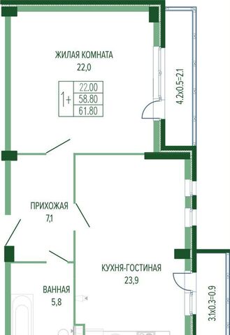 р-н Прикубанский ул Круговая 4 ЖК «Екатерининский парк» д. 4/1 фото