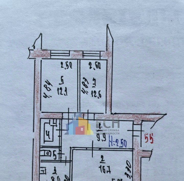 квартира р-н Алексинский г Алексин ул Дубравная 25к/1 фото 17