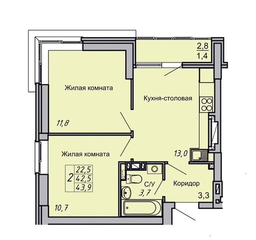 квартира р-н Кировский ул 64-й Армии 2 фото