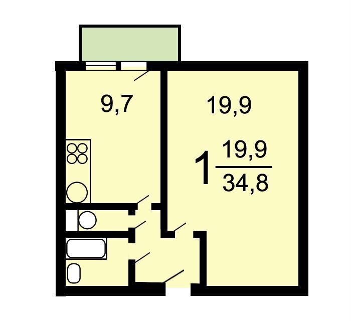 квартира г Москва метро Щелковская ул Байкальская 30к/3 фото 25