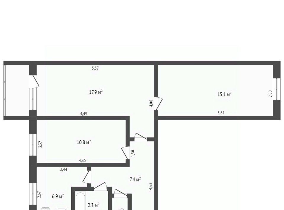 квартира г Кострома Октябрьский проезд Глазковский 6 фото 2