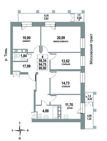 р-н Кировский тракт Московский 4 д. 109Б фото