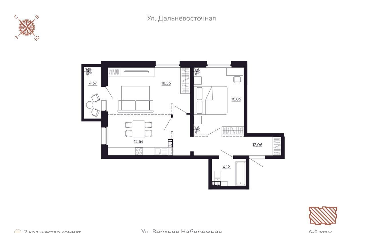 квартира г Иркутск р-н Октябрьский ул Верхняя Набережная жилой дом фото 1