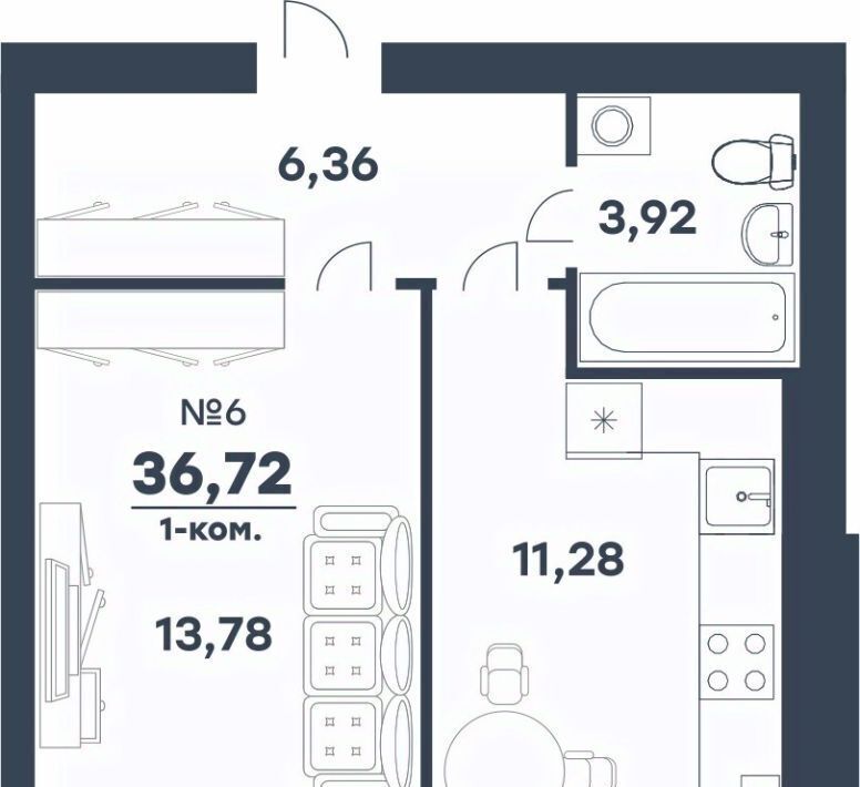 квартира г Волгоград р-н Советский жилой район Долина-2 жилрайон фото 1