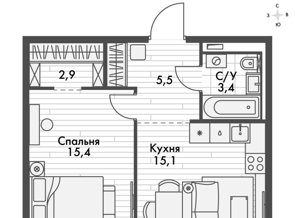квартира г Казань ЖК "Фриссон" Аметьево фото 1