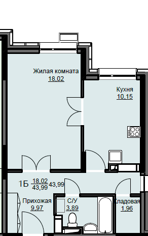 квартира г Щёлково микрорайон Соболевка, к 8, Щёлково городской округ фото 1