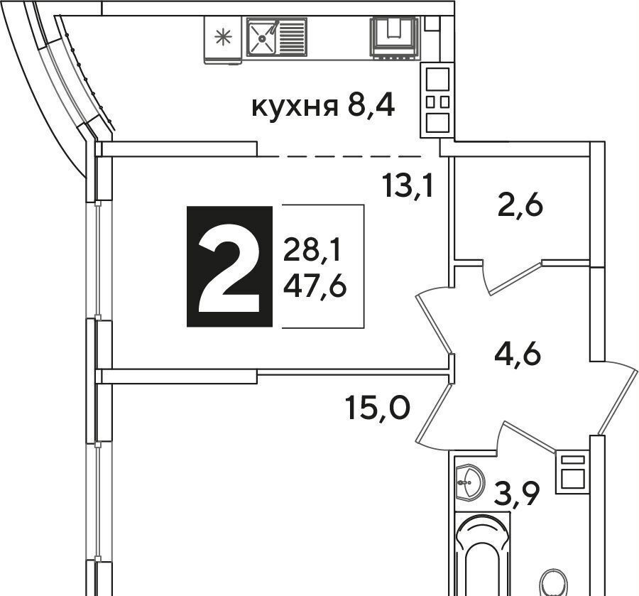 квартира г Краснодар р-н Прикубанский ул Западный Обход 43 фото 2