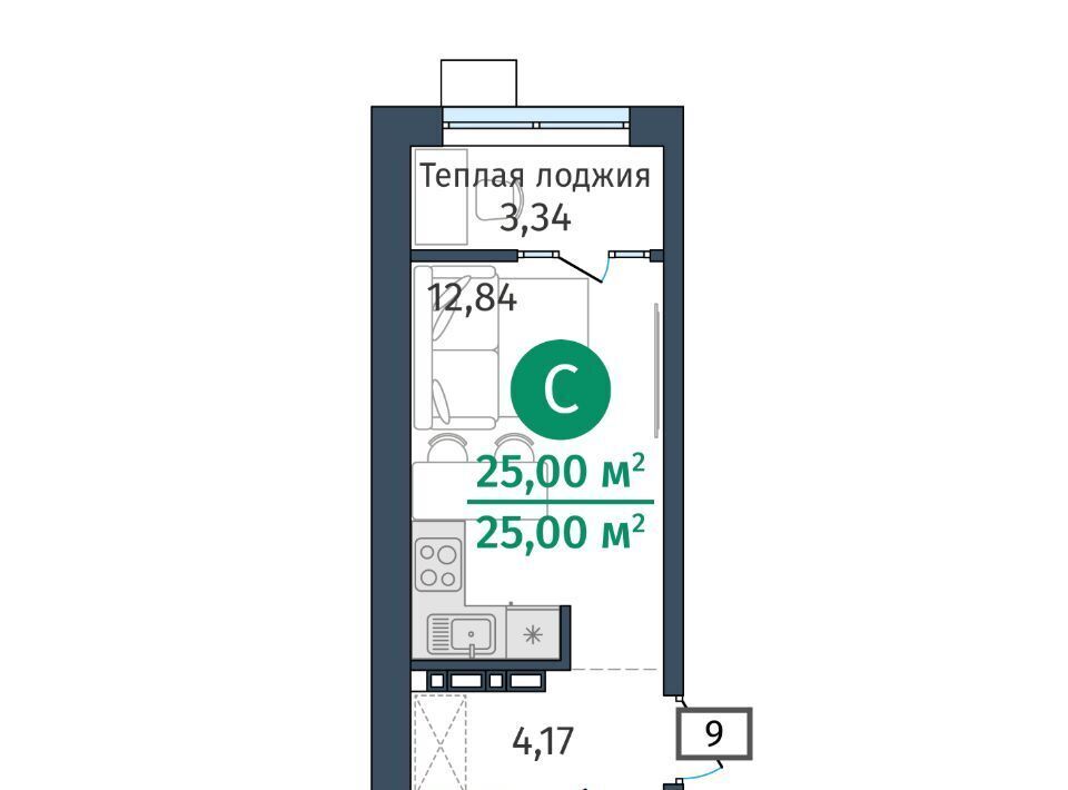 квартира р-н Тюменский д Дударева Гринвуд жилой комплекс, 2. 2.3 фото 1