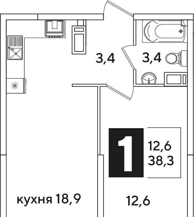 квартира г Краснодар п Колосистый р-н Прикубанский ул Западный Обход 2 фото 2