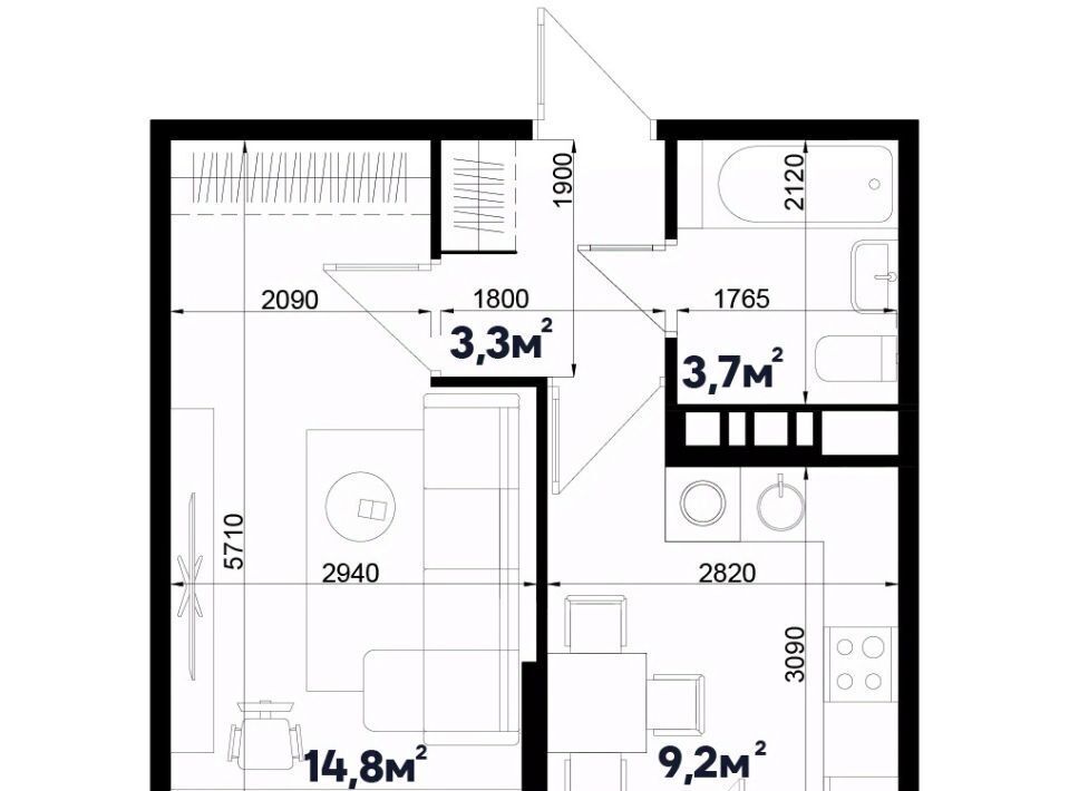 квартира г Краснодар р-н Прикубанский ул им. генерала Корнилова 14/1 фото 1