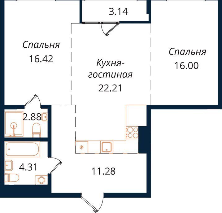 квартира г Иркутск р-н Октябрьский Нижняя Лисиха ЖК «Сибиряков» фото 1