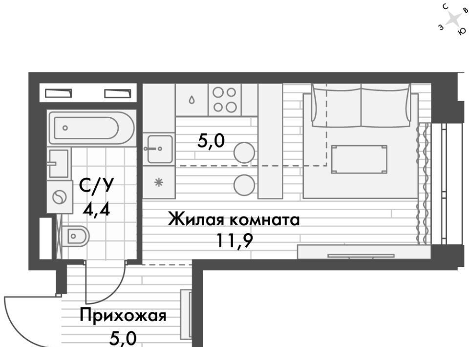 квартира г Владивосток р-н Ленинский ул Крылова 10 фото 1