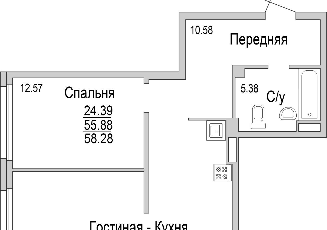 квартира г Набережные Челны р-н Комсомольский Замелекесье ЖК «На Сармановском» 26-й мкр фото 2