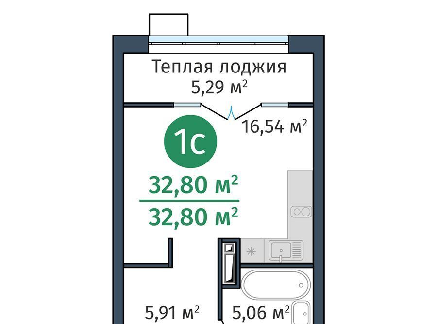 квартира г Тюмень р-н Калининский ул Краснооктябрьская 12 фото 1