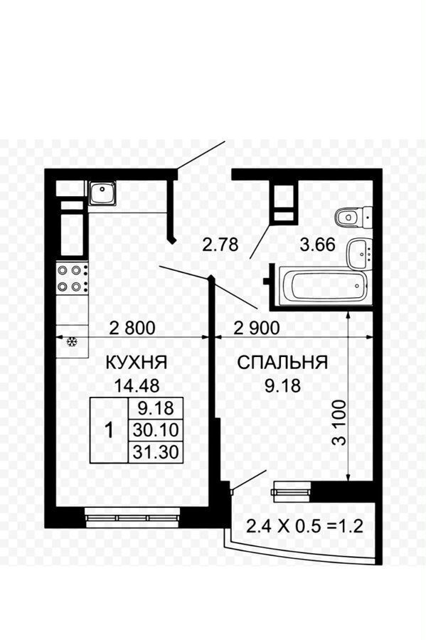 квартира г Краснодар р-н Прикубанский ул им. Петра Метальникова 36 фото 1