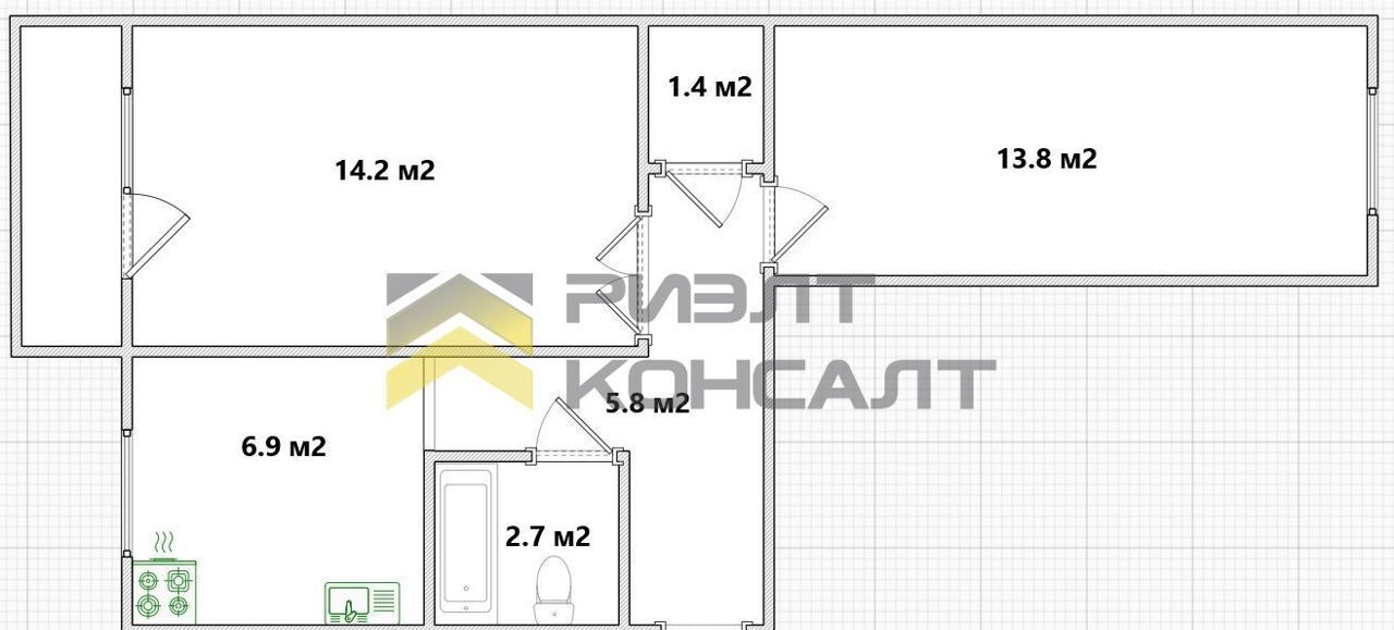 квартира г Омск р-н Центральный ул 21-я Амурская 14 Центральный АО фото 27