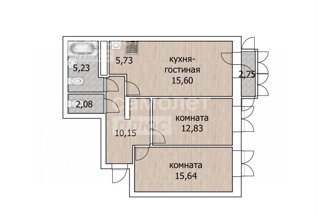 квартира г Уфа р-н Кировский ул Бородинская 20 фото 25