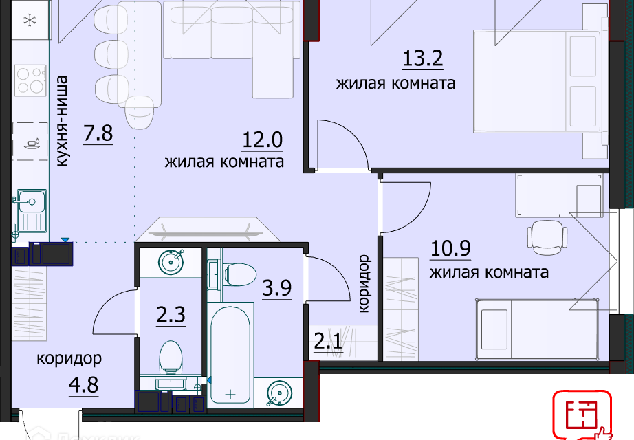 квартира г Киров ул Свободы 141 Киров городской округ фото 1