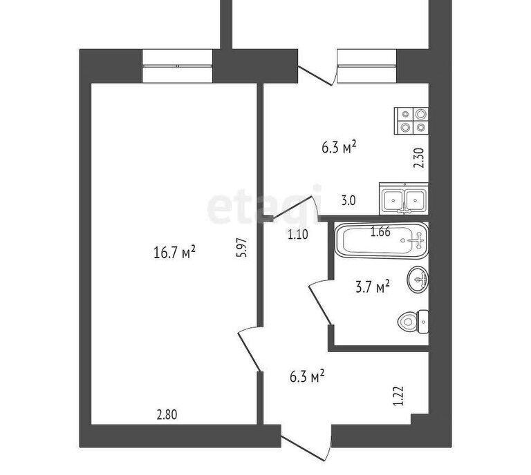 квартира г Омск ул Крупской 14к/2 Прибрежный Кировский АО фото 4