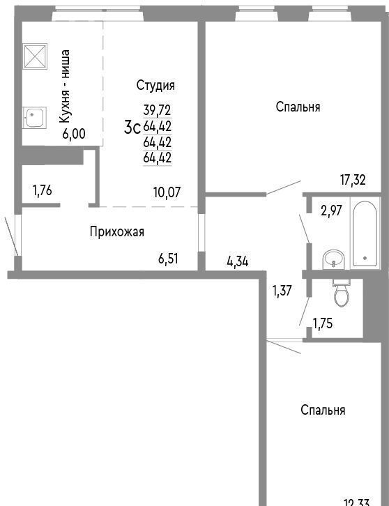 квартира г Челябинск р-н Советский ул Нефтебазовая 1 фото 1