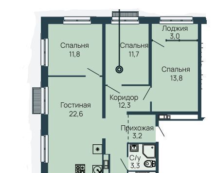 квартира г Нижний Новгород р-н Советский Горьковская Клубный дом «Резиденция» Резиденция жилой комплекс фото 1