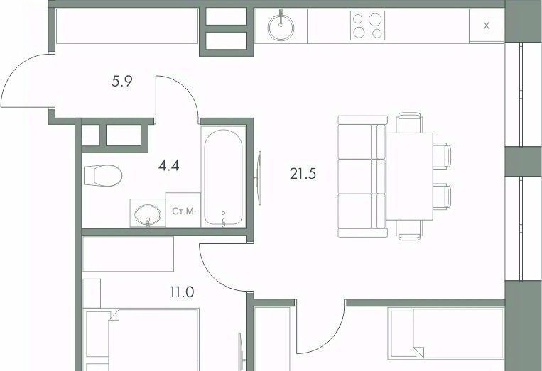 квартира г Ханты-Мансийск ул Красноармейская 45 фото 1