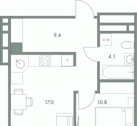 квартира г Ханты-Мансийск ул Красноармейская 45 фото 1
