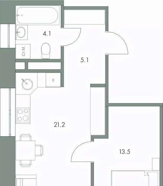 квартира г Ханты-Мансийск ул Красноармейская 45 фото 1