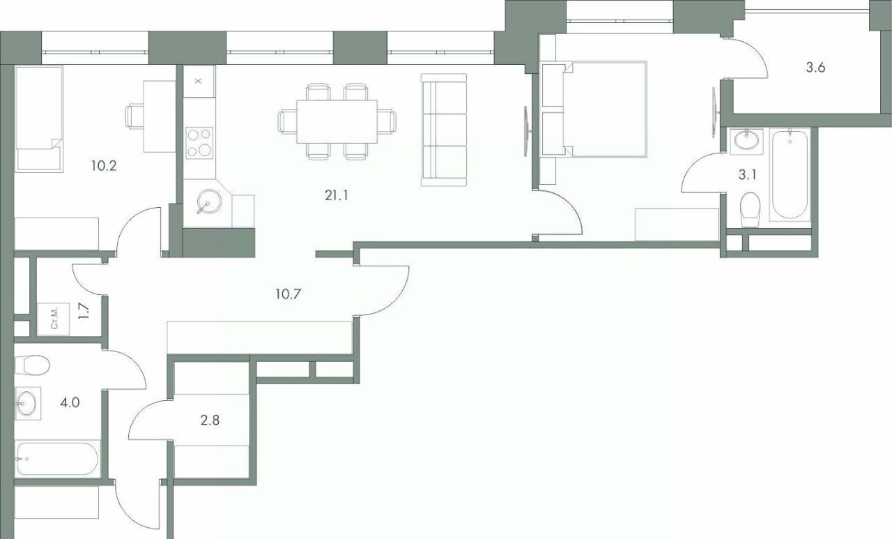 квартира г Ханты-Мансийск ул Красноармейская 45 фото 1