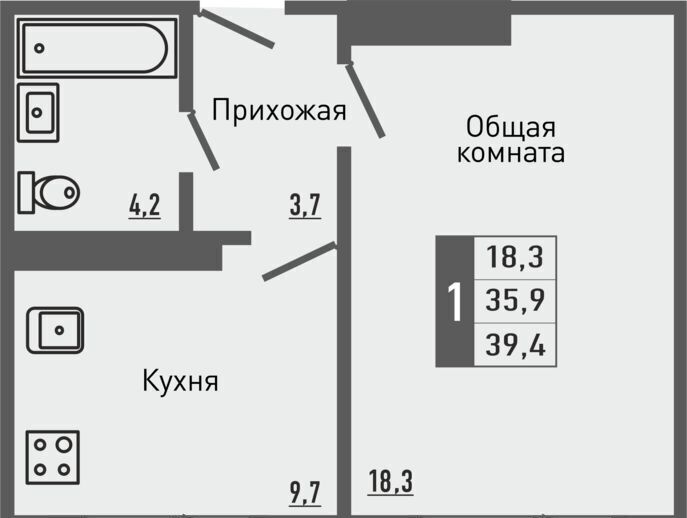 квартира р-н Орловский д Жилина ЖК «Зеленый квартал» Болховский мкр фото 1