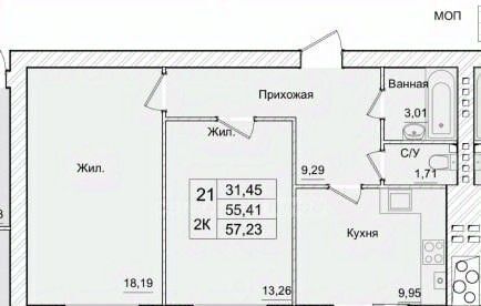 квартира г Калуга р-н Ленинский проезд 3-й Академический 8 фото 3