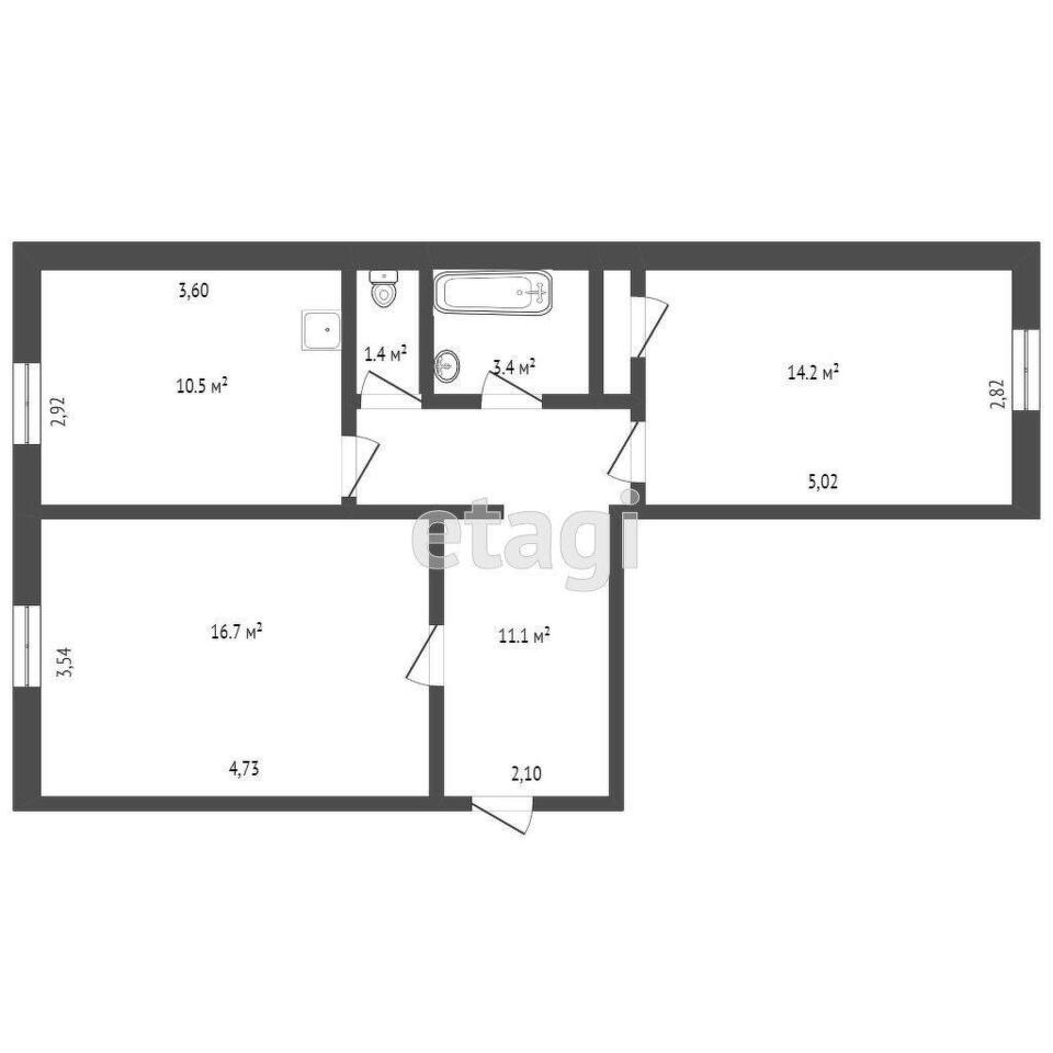 квартира г Юрга ул Машиностроителей 55а фото 8