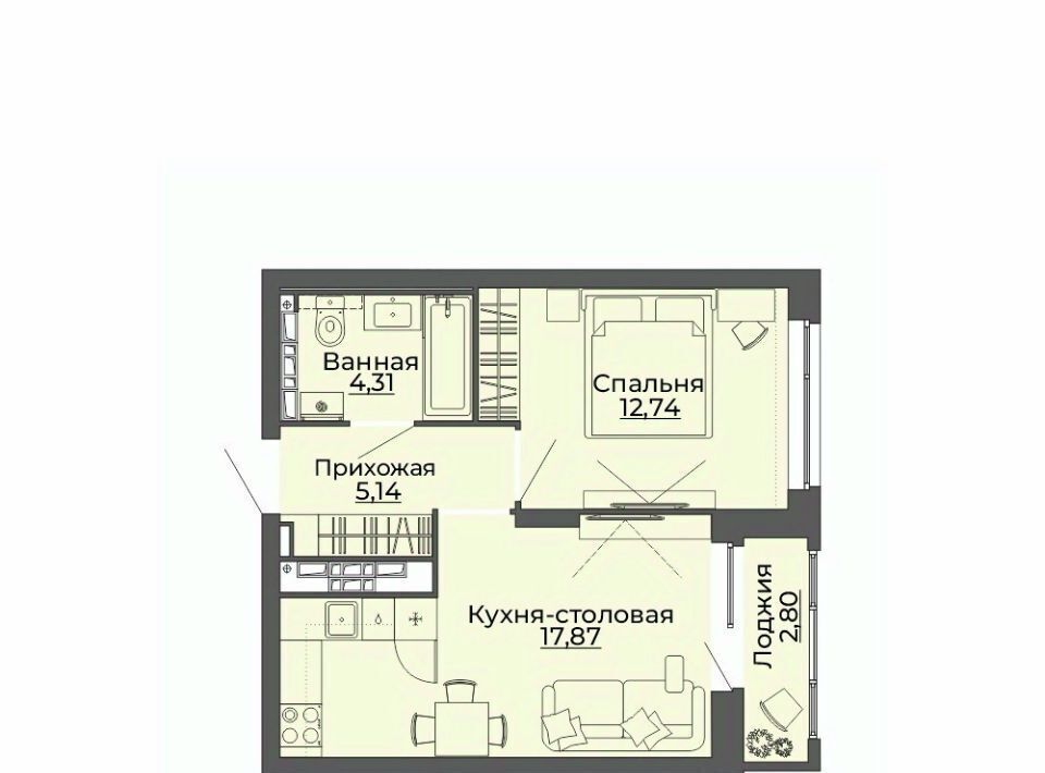квартира г Екатеринбург пер Ударников 33 Площадь 1905 года фото 1