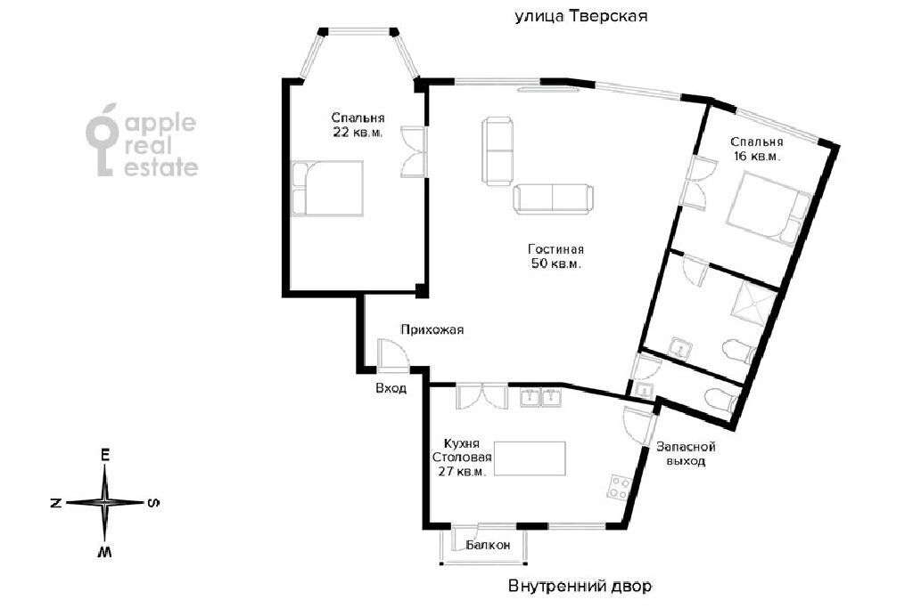 квартира г Москва метро Тверская ул Тверская 9 муниципальный округ Тверской фото 21