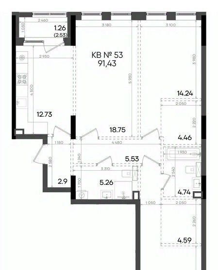 квартира г Казань метро Горки ул Аделя Кутуя 181ж фото 1