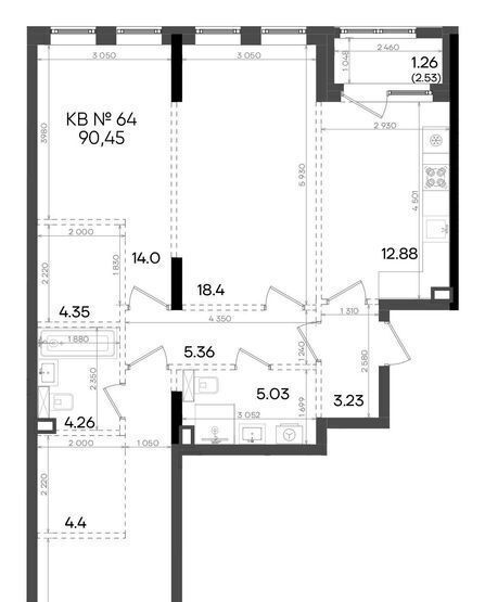 квартира г Казань метро Горки ул Аделя Кутуя 181ж фото 1