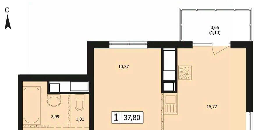 квартира г Краснодар р-н Карасунский ул Автолюбителей 1д/4 ЖК «Парусная Регата» фото 1