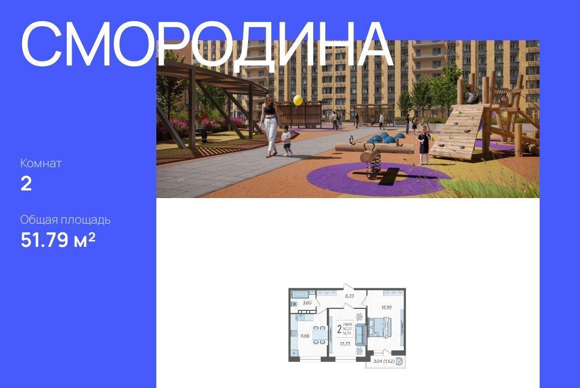 квартира г Краснодар п Знаменский р-н Карасунский ЖК «Смородина» фото 1
