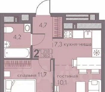 квартира г Пермь р-н Мотовилихинский ул Серебристая 5 фото 1