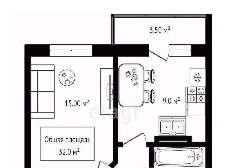 квартира г Новосибирск Студенческая ул Стартовая 1 фото 2