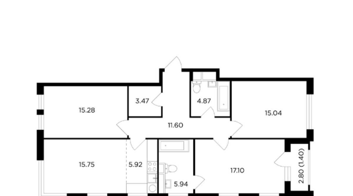 квартира г Москва метро Нагорная проезд Электролитный 7 ЖК TopHILLS муниципальный округ Нагорный фото 1