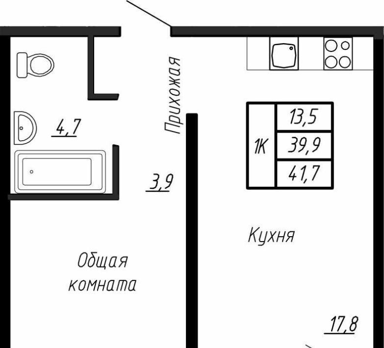 квартира р-н Тосненский п Тельмана ЖК «Сибирь» Рыбацкое фото 1