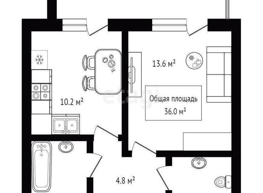 квартира г Новосибирск р-н Калининский ул Мясниковой 30 Новосибирск городской округ фото 6