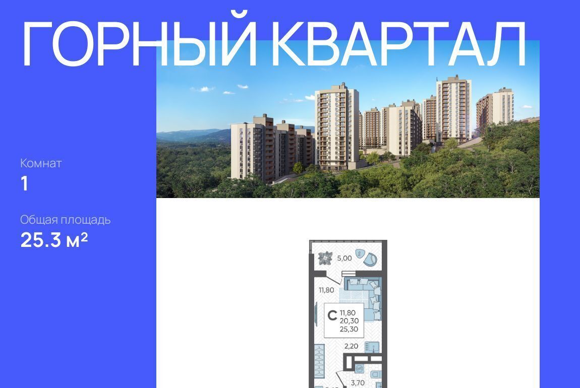 квартира г Сочи р-н Хостинский ЖК «Горный квартал» Хостинский район фото 1