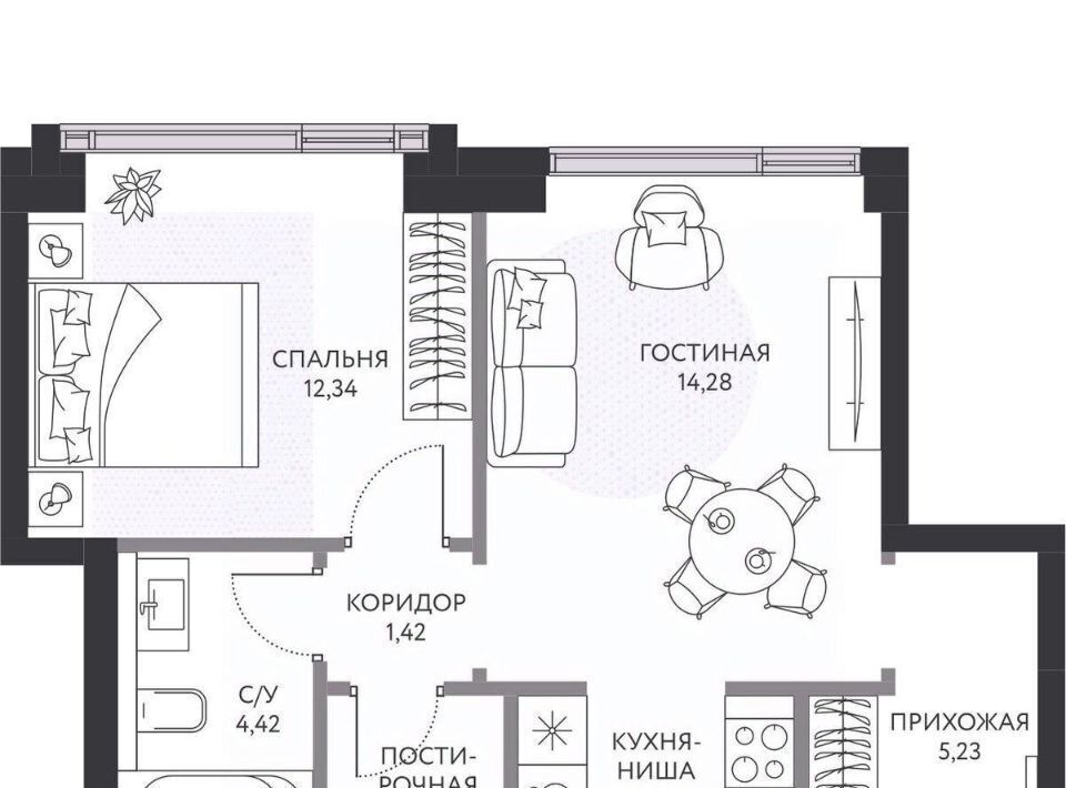 квартира г Москва метро Кутузовская 1-й Сетуньский проезд, 8 фото 1