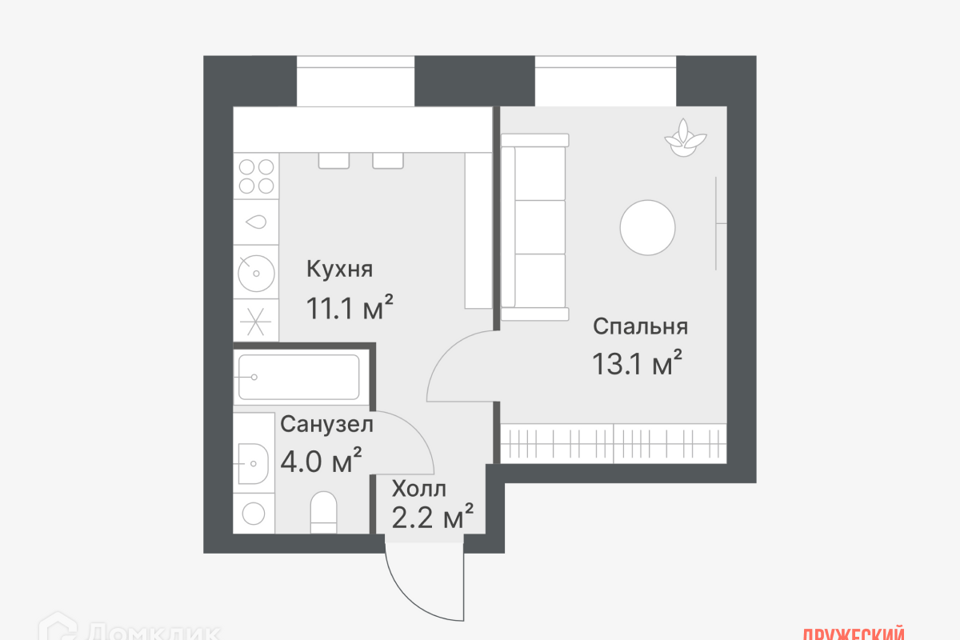 квартира г Тюмень ул Кремлевская 97 городской округ Тюмень фото 1