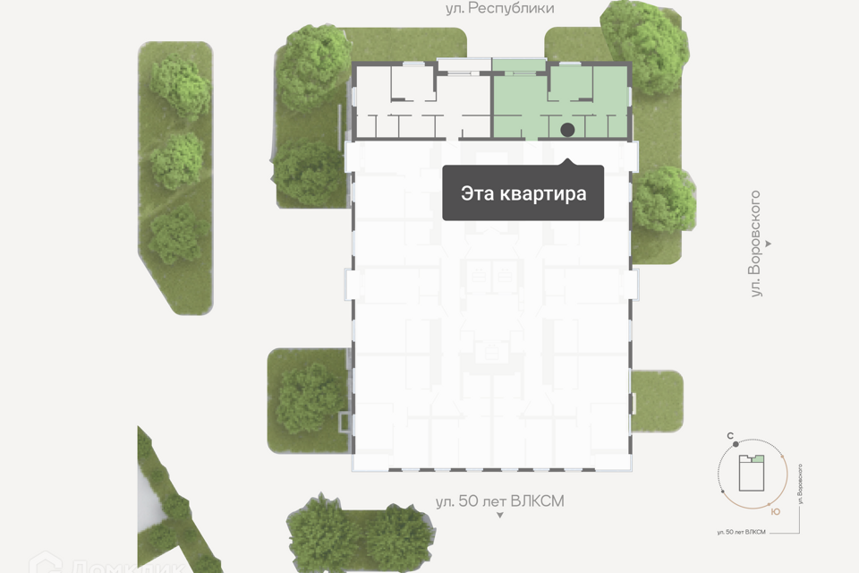 квартира г Тюмень ул Республики 204 Тюмень городской округ, 204 к 19 / улица Республики, к 16 стр фото 2